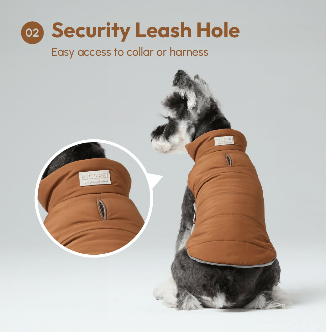 Reversible Dog Vest Jacket-Orange Grey