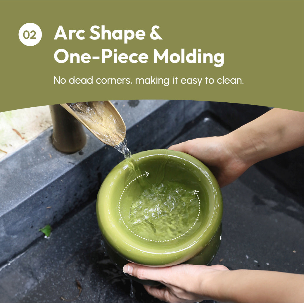 Souffle Pet Bowl-Avocado Green