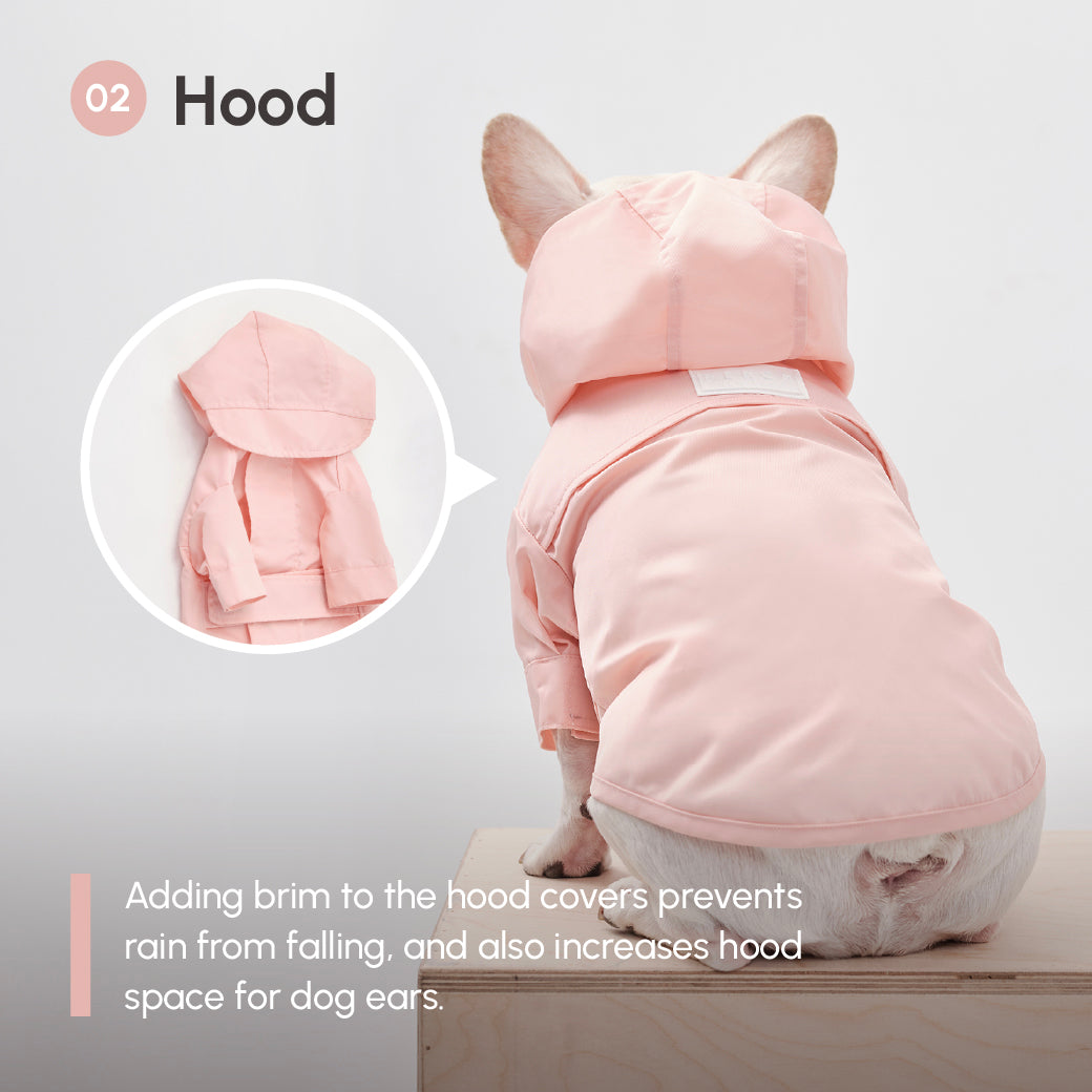 Tribeca Adjustable Velcro Raincoat-Light Pink