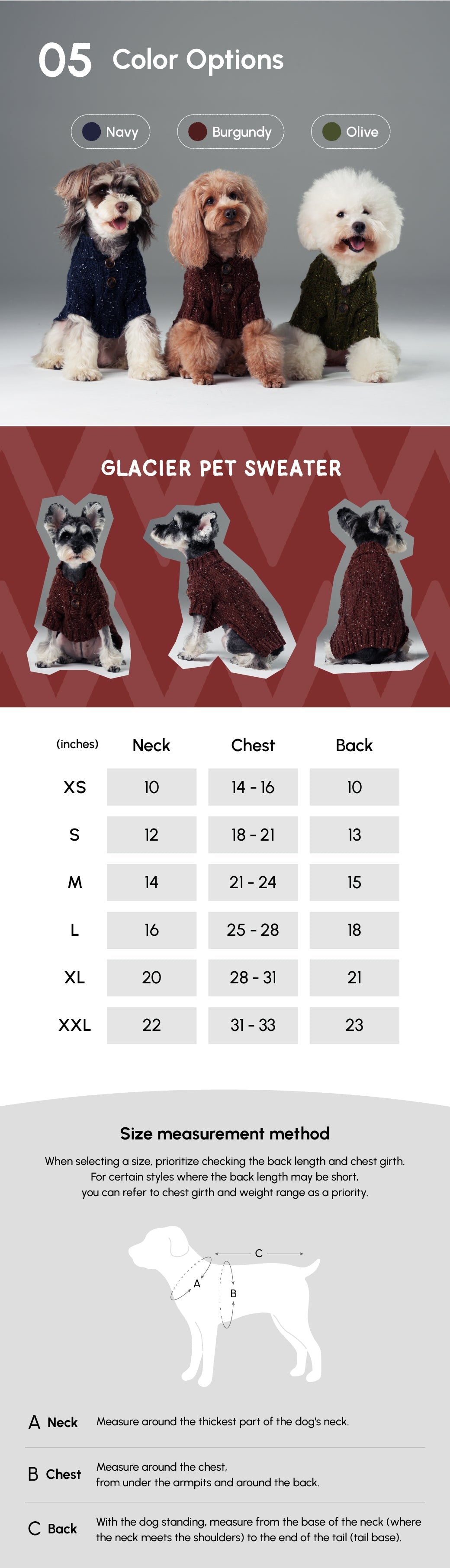 Glacier Pet Sweater-Burgundy