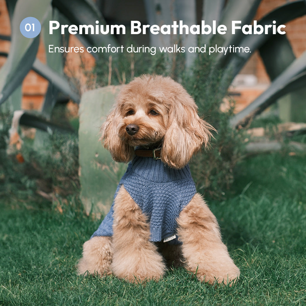 Pet Sweater Vest-Ice Blue