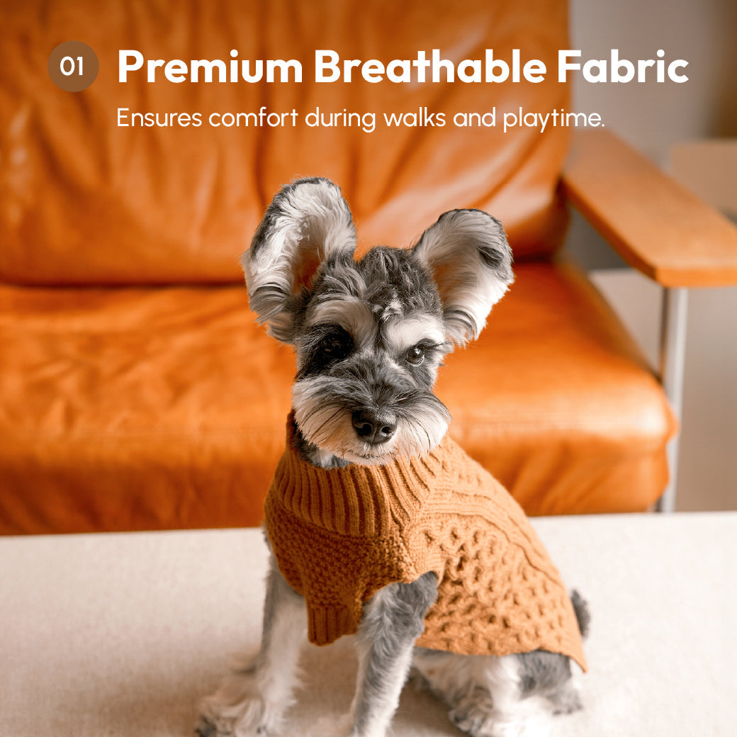 Pet Sweater Vest-Toffee Orange