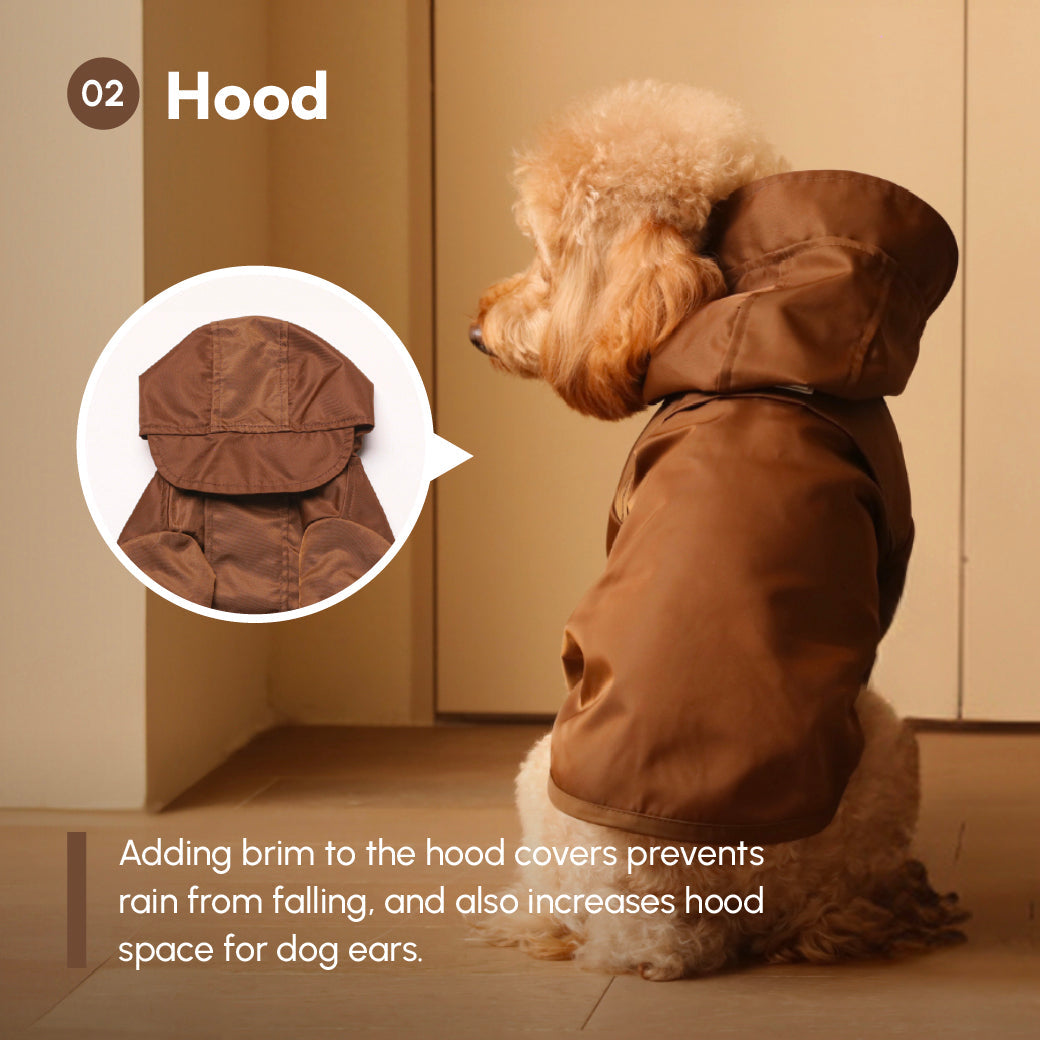 Tribeca Adjustable Velcro Raincoat-Choco