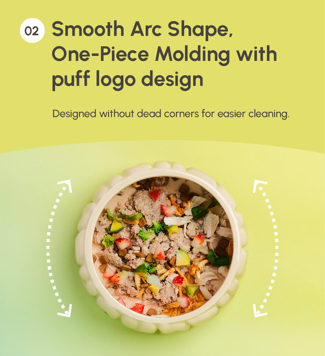 Puff Pet Bowl-Gradient Olive