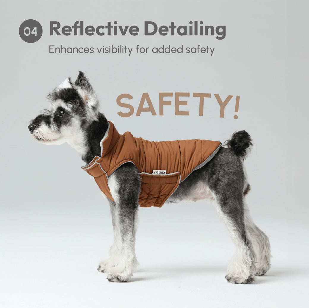 Reversible Dog Vest Jacket-Orange Grey