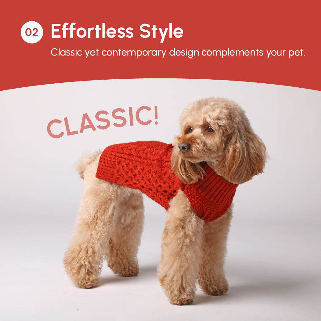 Pet Sweater Vest-Red