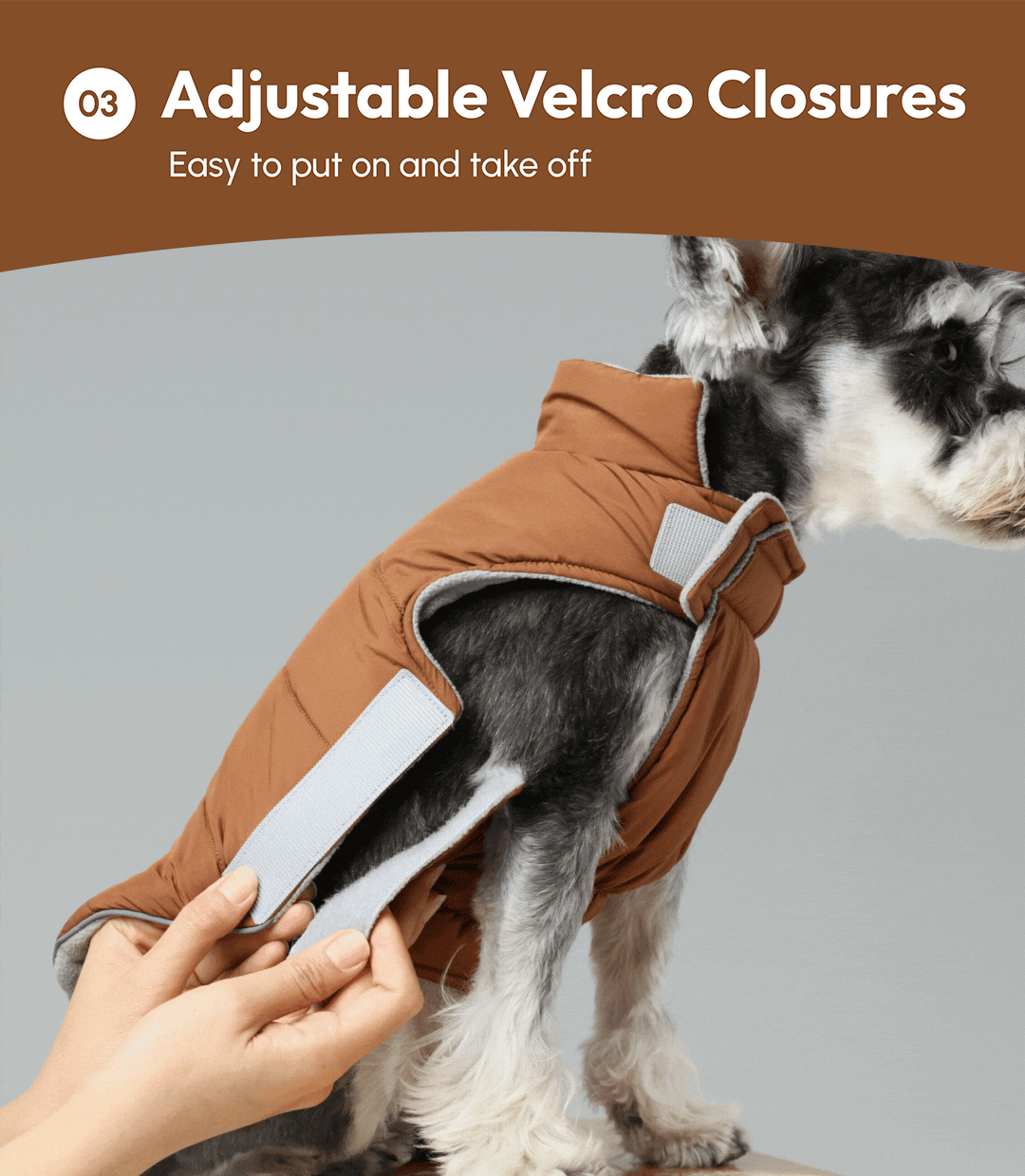 Reversible Dog Vest Jacket-Orange Grey