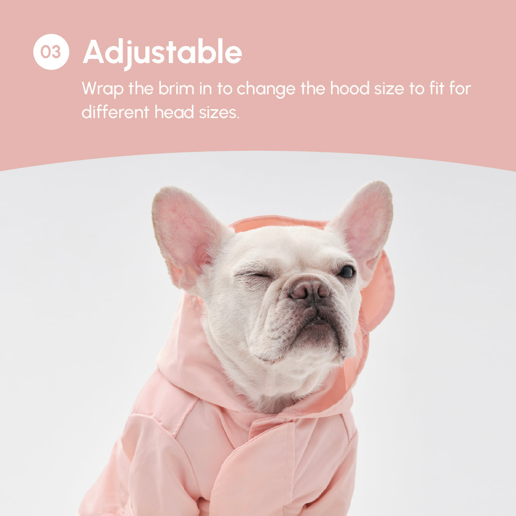 Tribeca Adjustable Velcro Raincoat-Light Pink