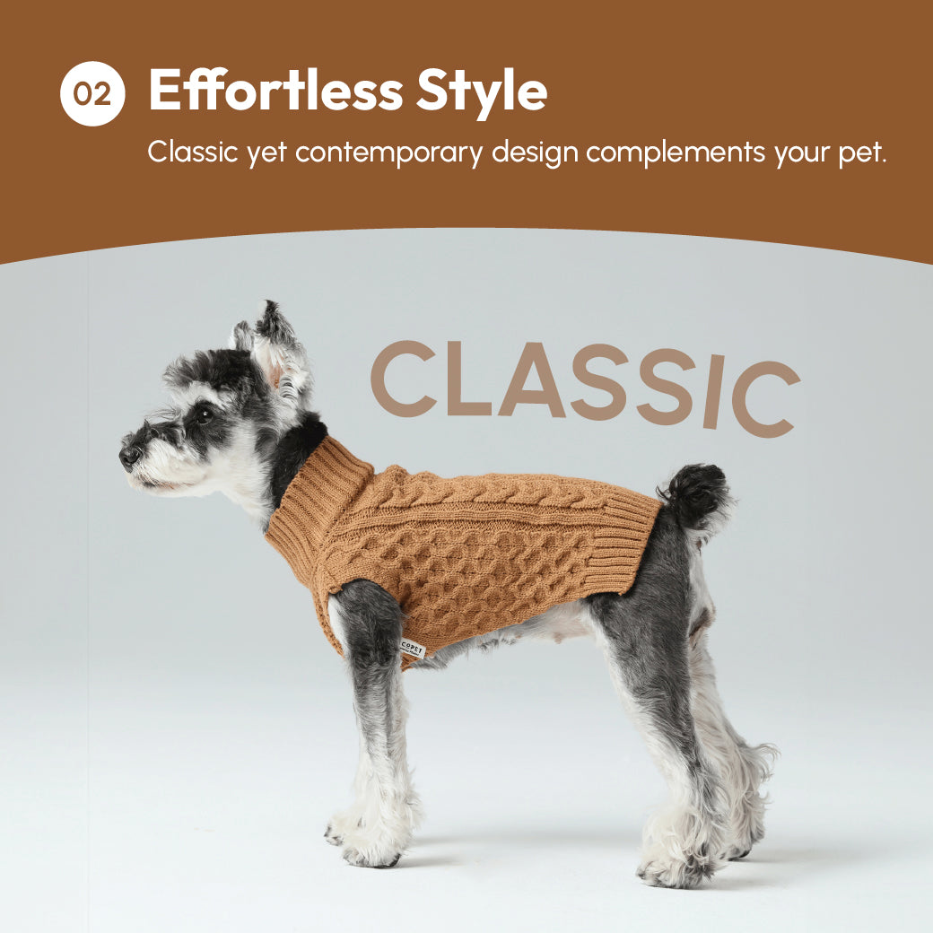 Pet Sweater Vest-Toffee Orange