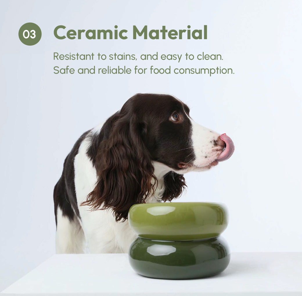 Souffle Pet Bowl-Avocado Green