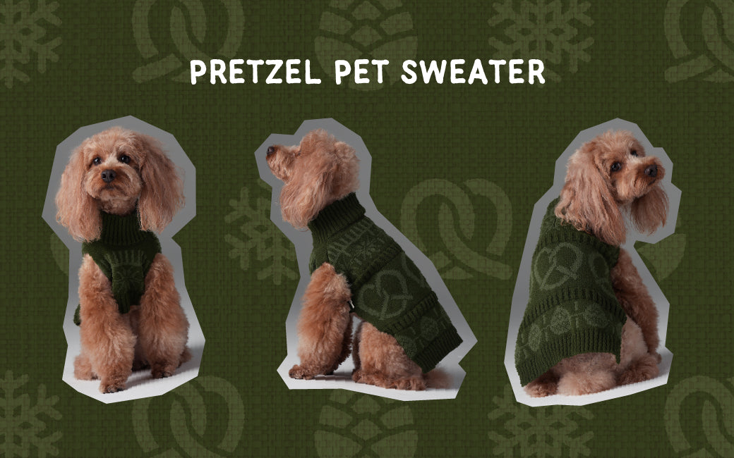 Pretzel Pet Sweater-Olive Green