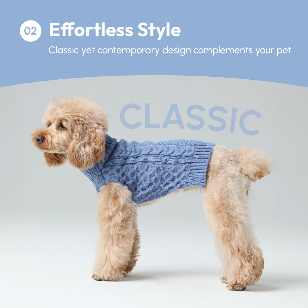 Pet Sweater Vest-Ice Blue