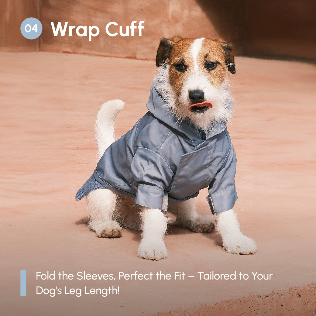 Tribeca Adjustable Velcro Raincoat-Light Blue
