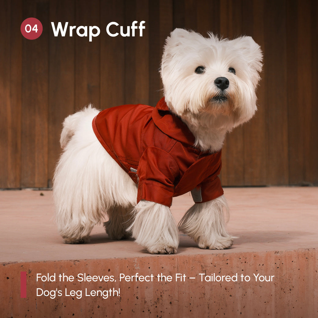 Tribeca Adjustable Velcro Raincoat-Burgundy
