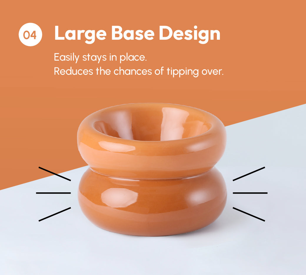 Souffle Pet Bowl-Amber Orange