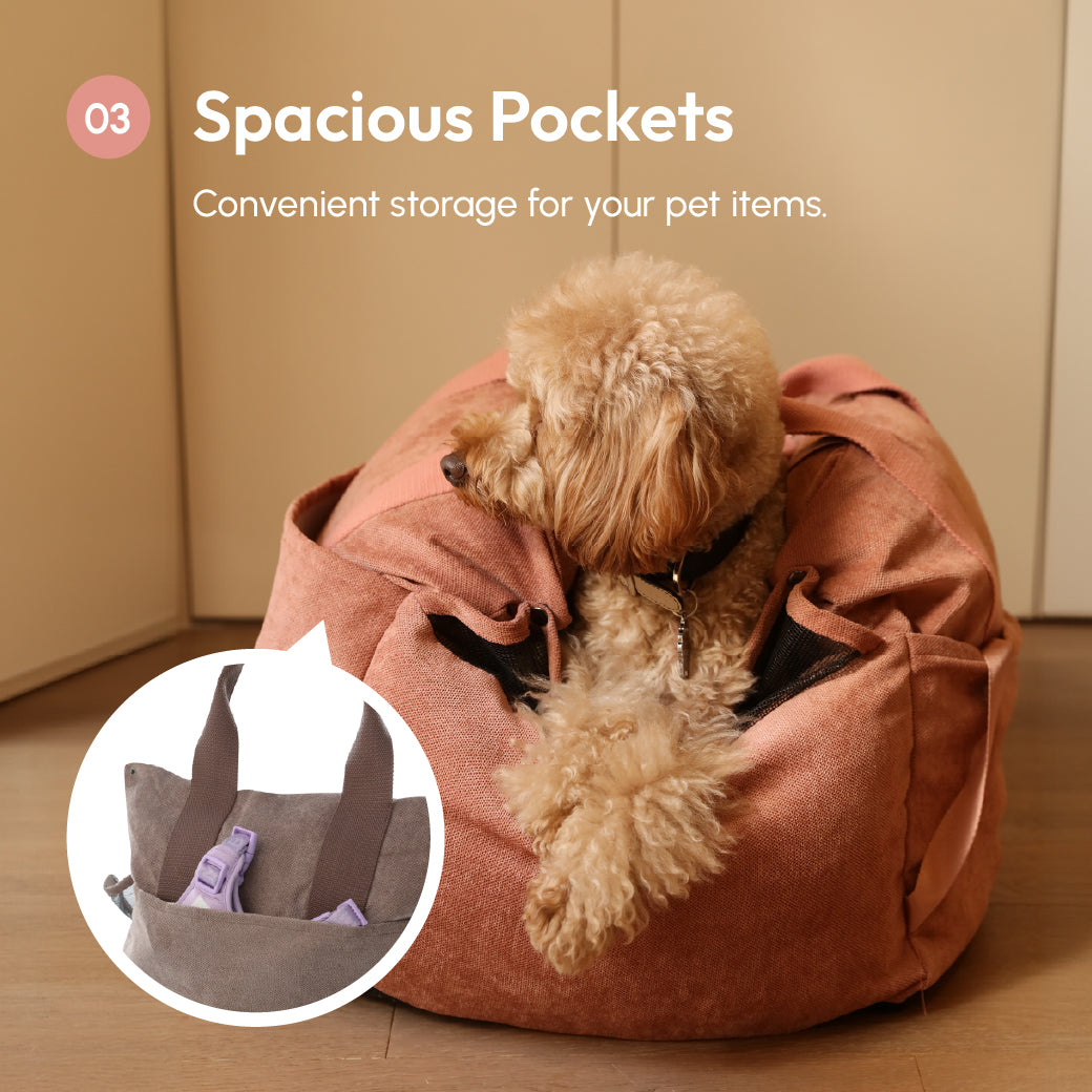 Puff Guard Dog Car Seat-Pink