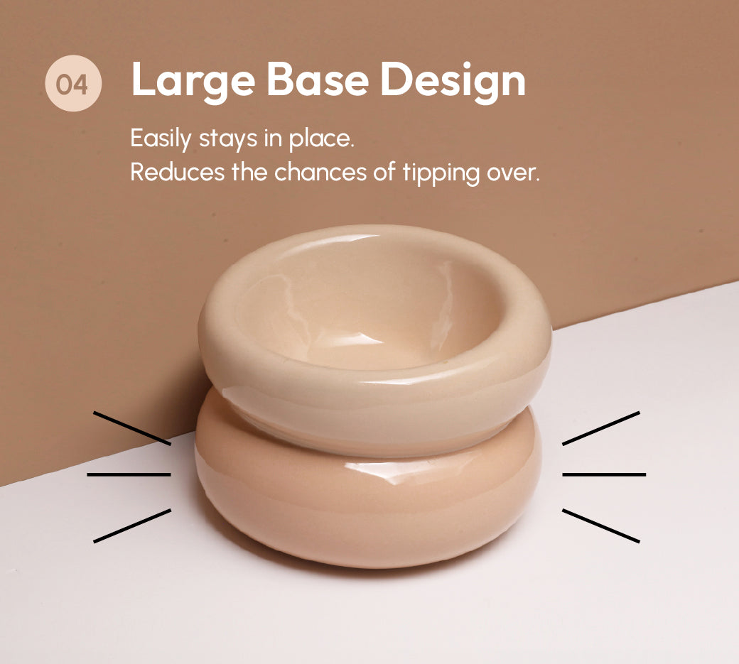 Souffle Pet Bowl-Cream Beige