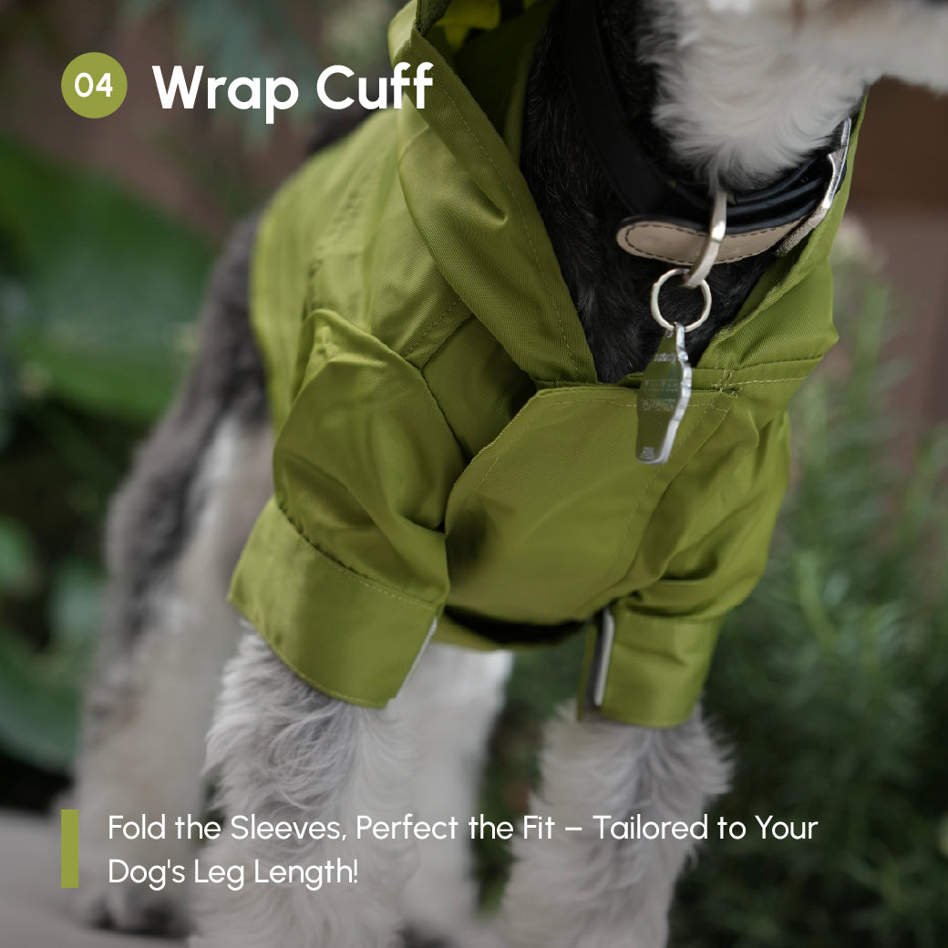 Tribeca Adjustable Velcro Raincoat-Olive