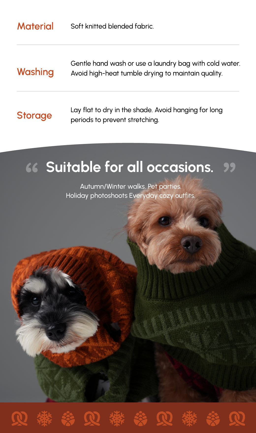 Pretzel Pet Sweater-Toffee Orange