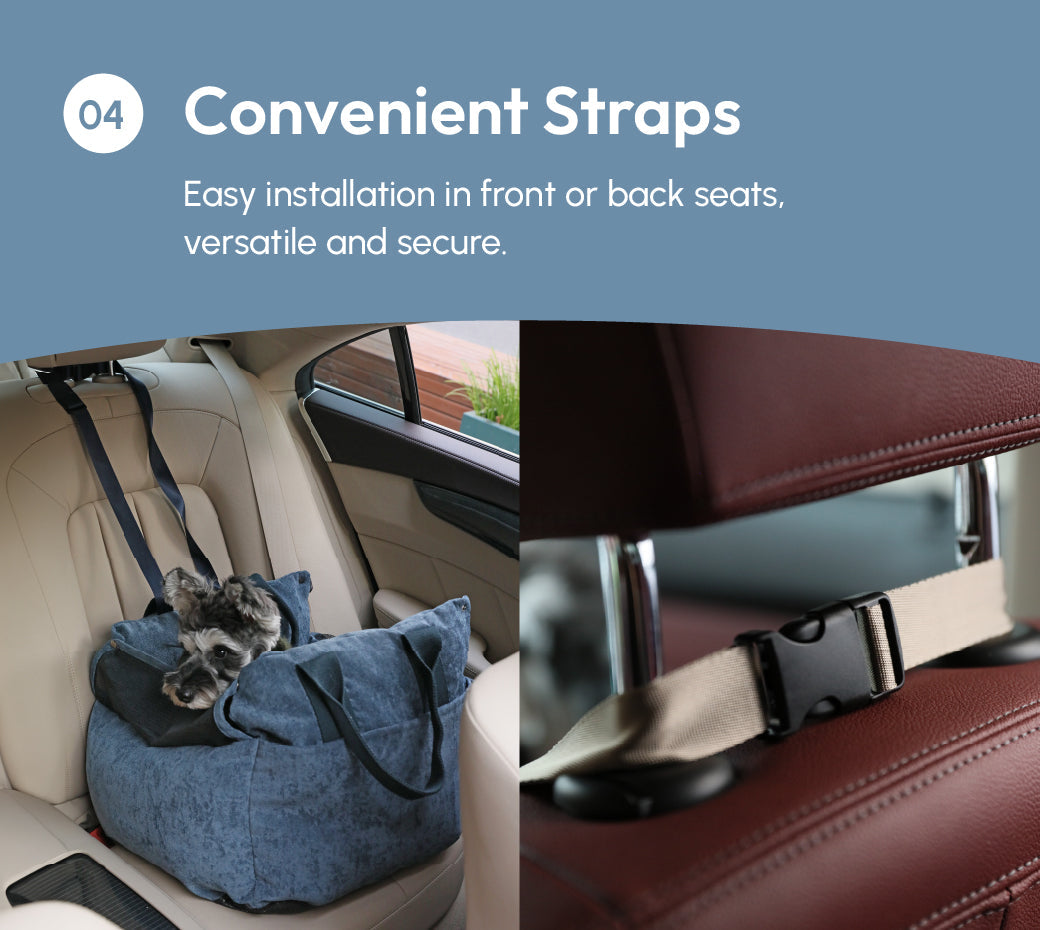 Puff Guard Dog Car Seat-Blue