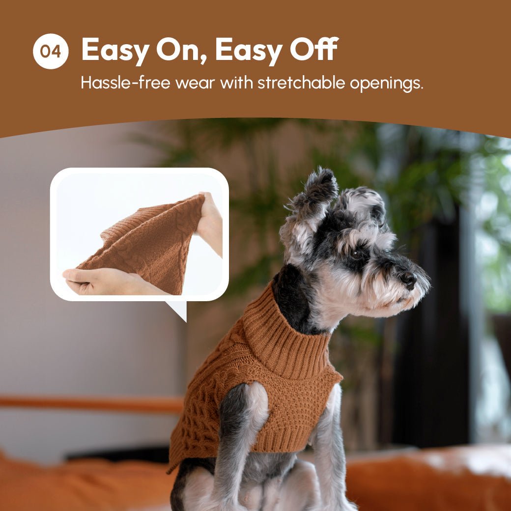 Pet Sweater Vest-Toffee Orange