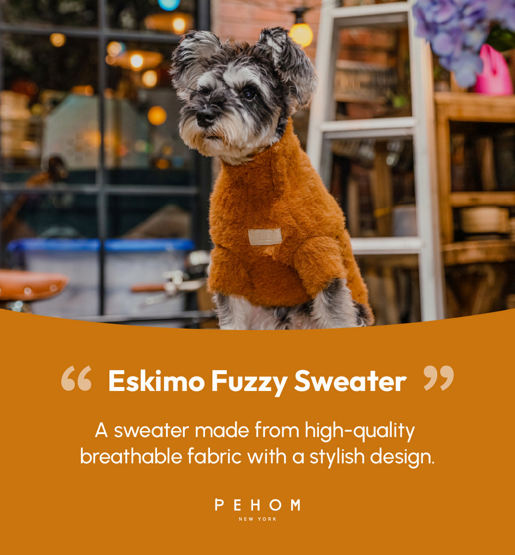 Eskimo Fuzzy Sweater-Orange