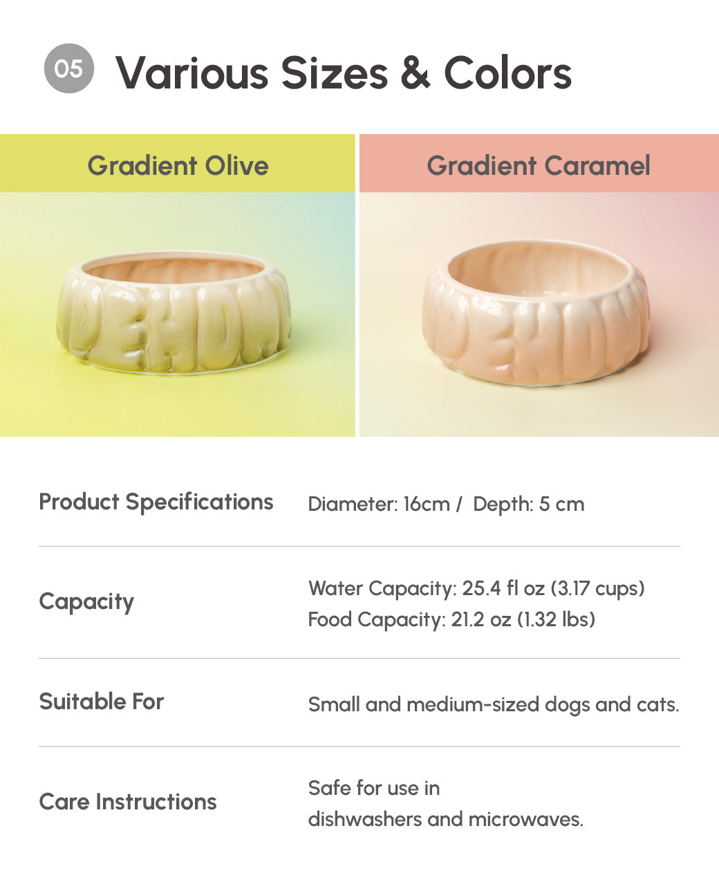 Puff Pet Bowl-Gradient Caramel