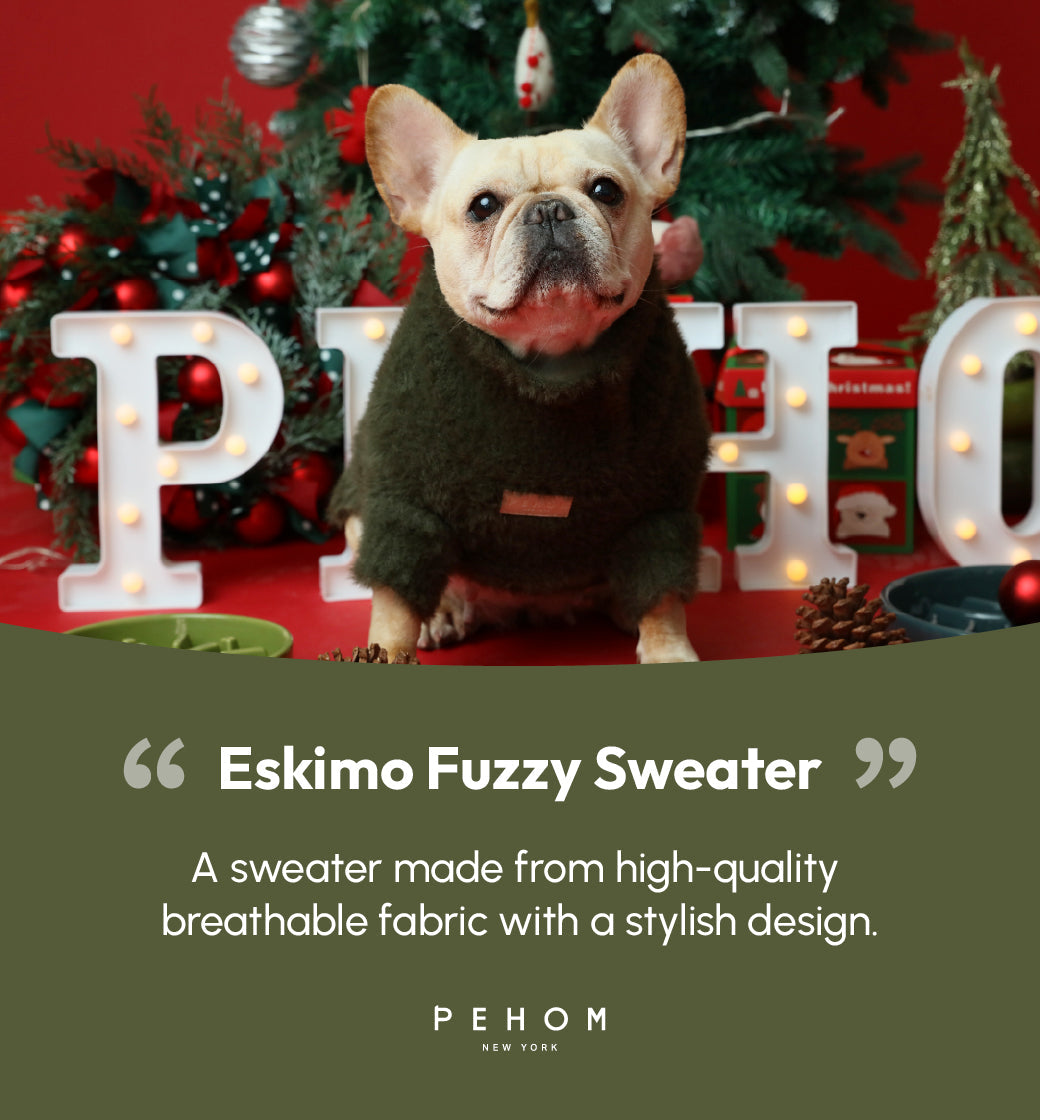 Eskimo Fuzzy Sweater-Green