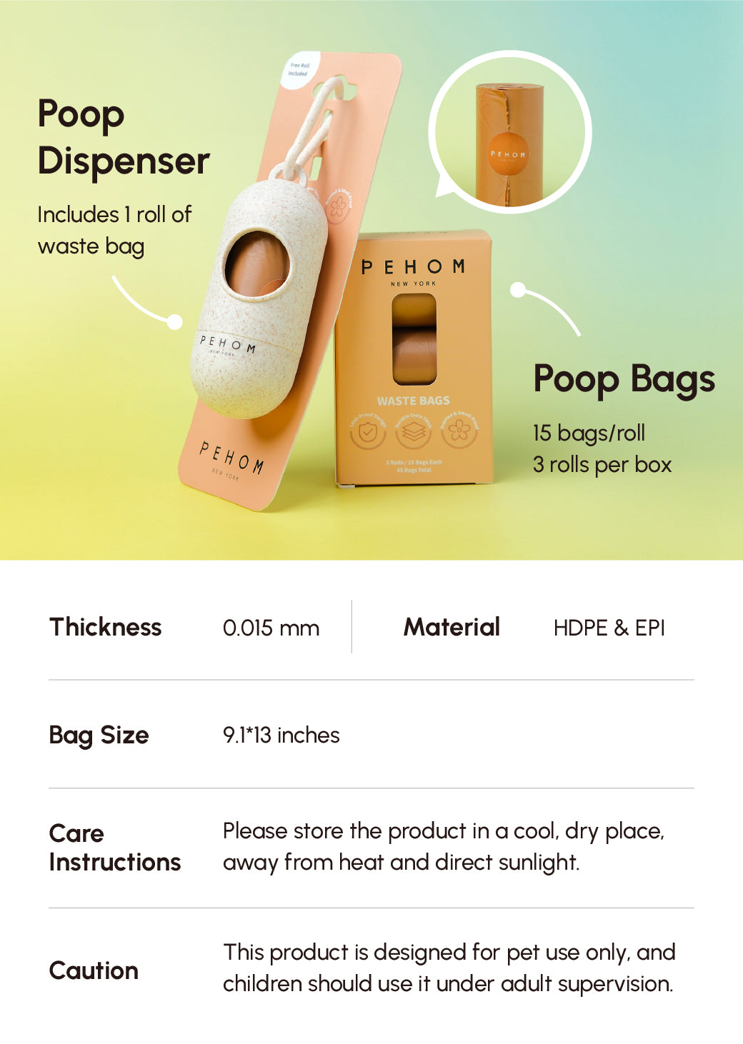 Poop Dispenser and Bags