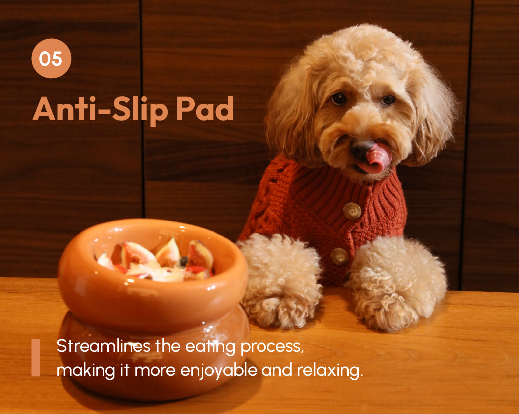 Souffle Pet Bowl-Amber Orange