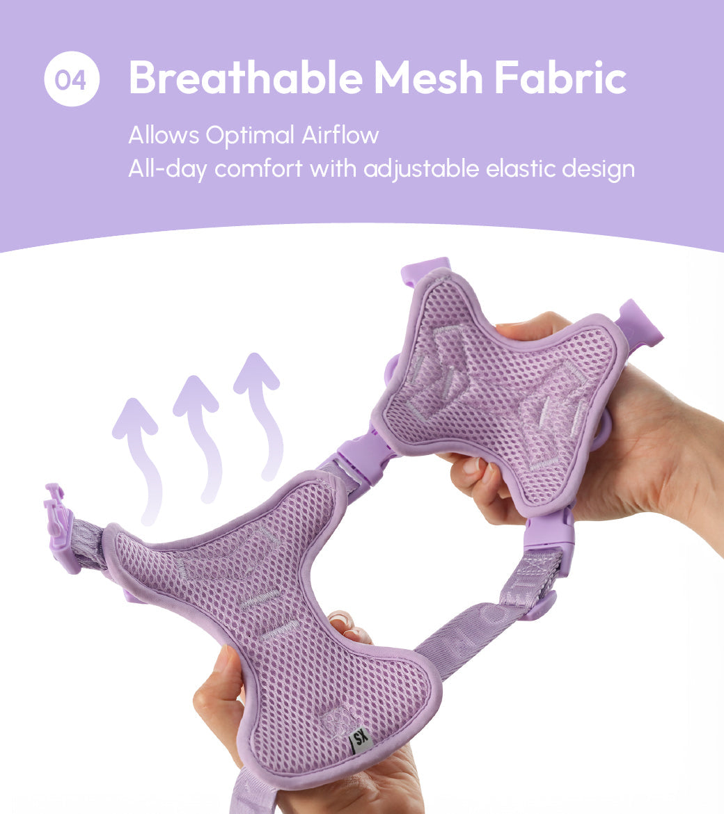 No Pull Active Pet Harness-Mint Purple