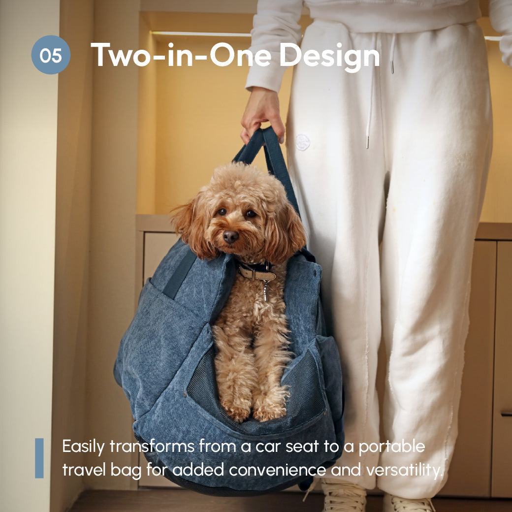 Puff Guard Dog Car Seat-Blue