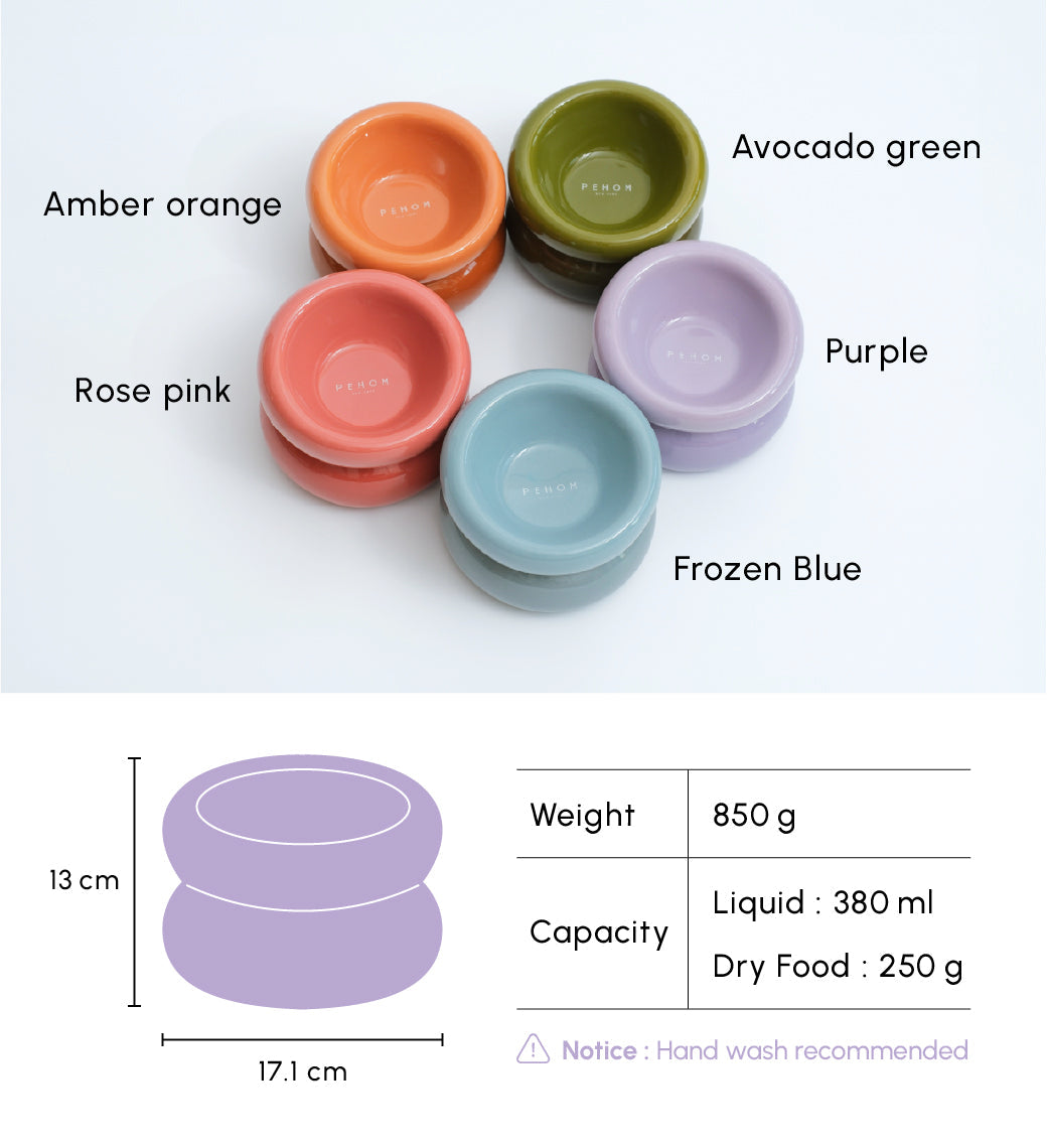 Souffle Pet Bowl-Purple