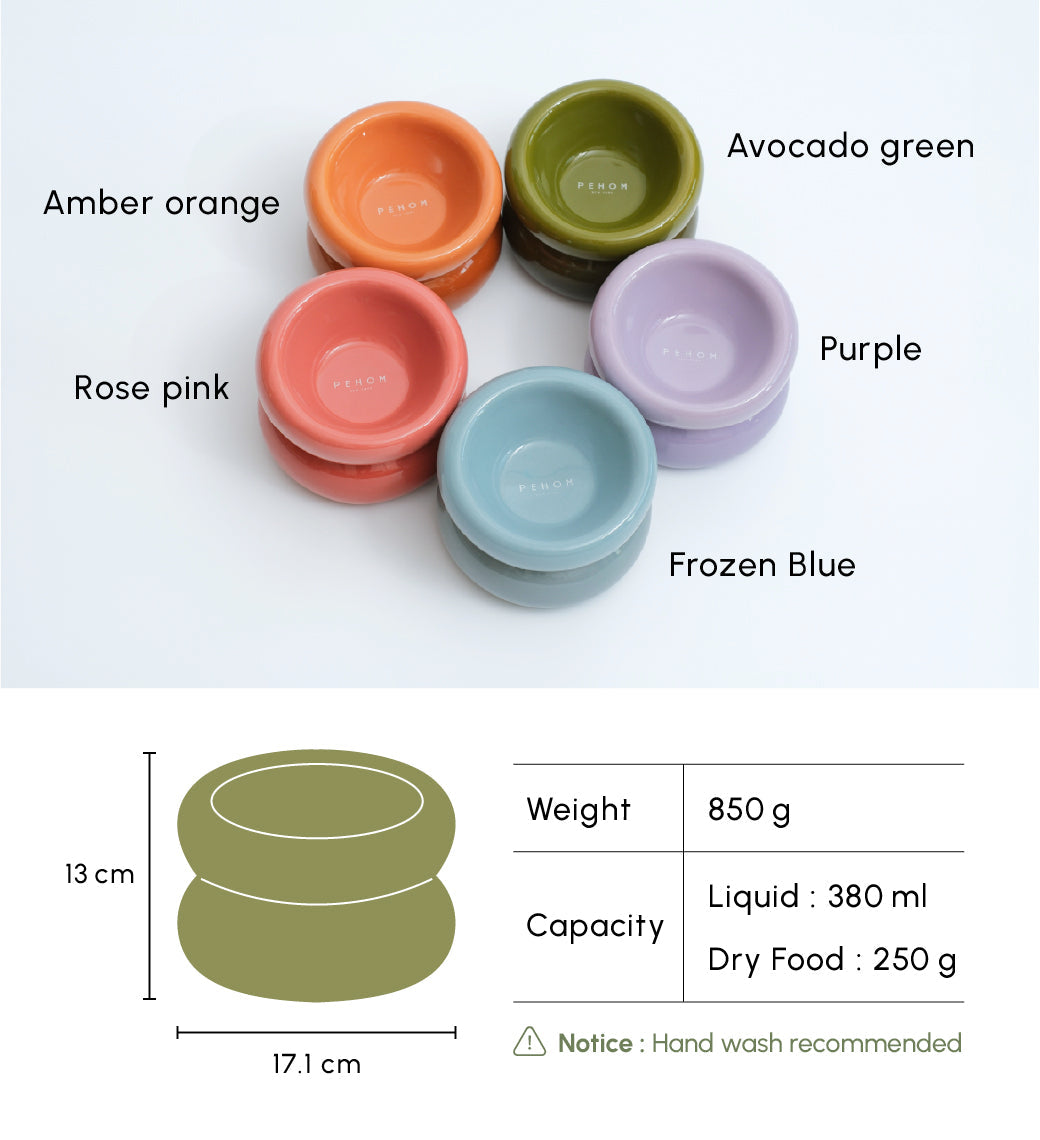 Souffle Pet Bowl-Avocado Green