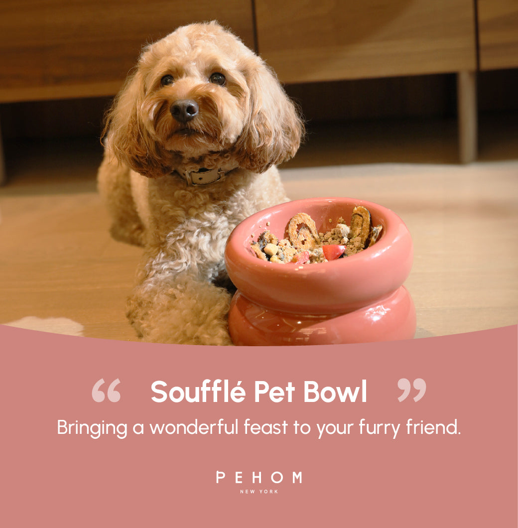 Souffle Pet Bowl-Rose Pink