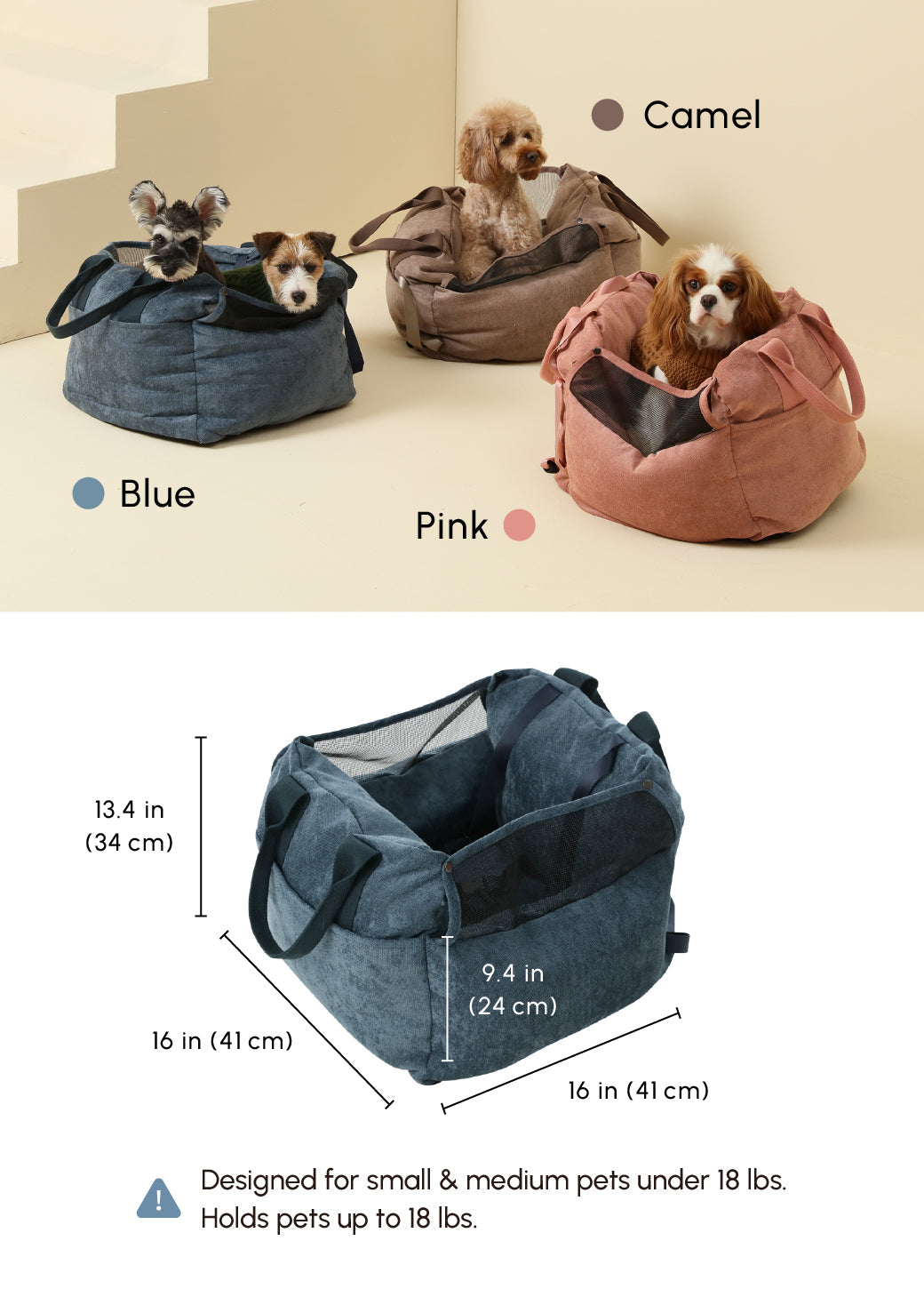 Puff Guard Dog Car Seat-Blue