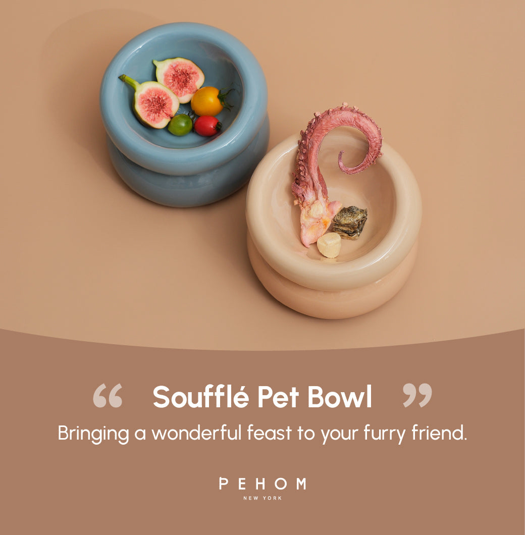 Souffle Pet Bowl-Cream Beige