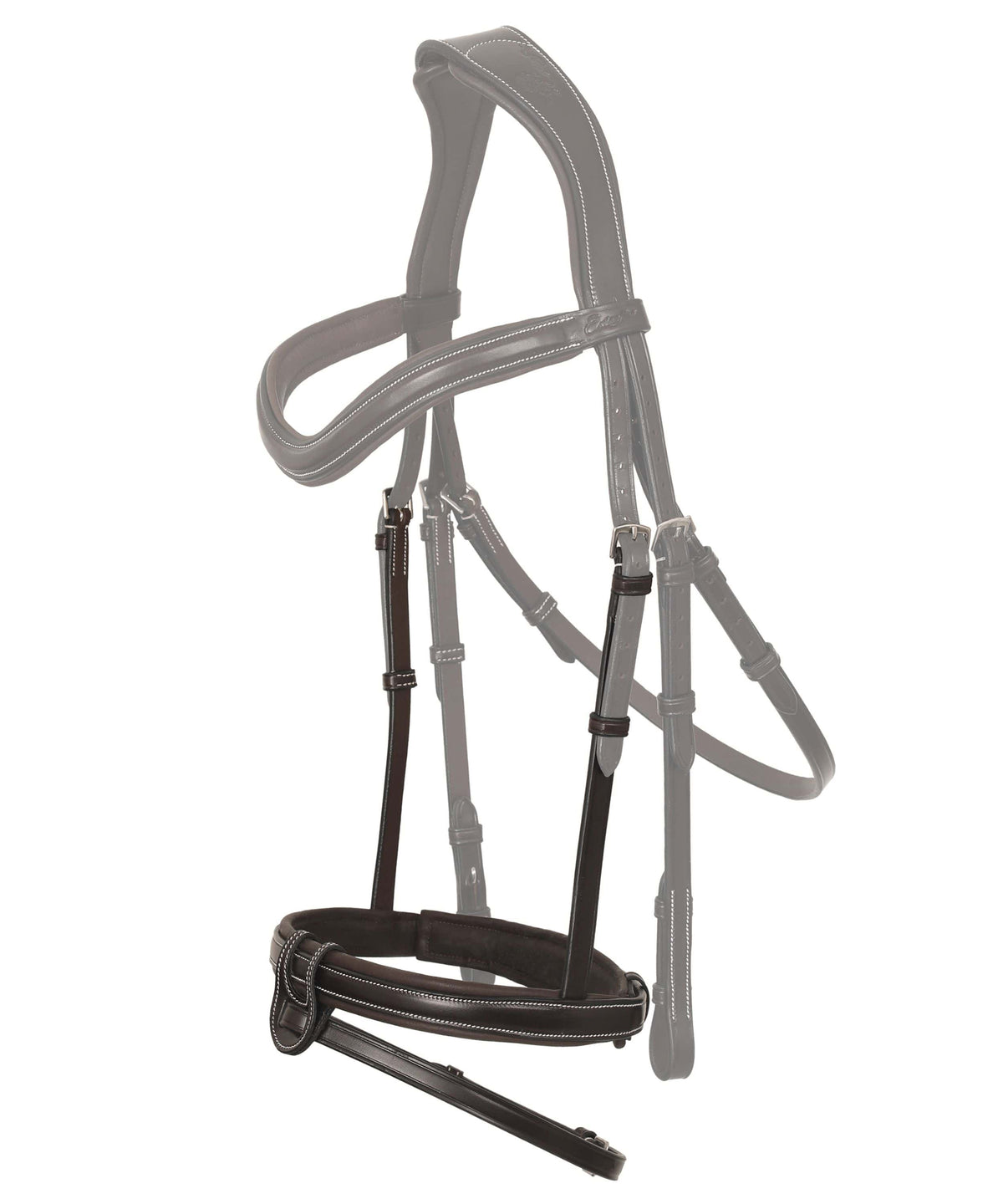 Replacement Noseband of ExionPro Fully Padded Snaffle Bridle with U Shaped Detachable Flash - HT Animal Supply