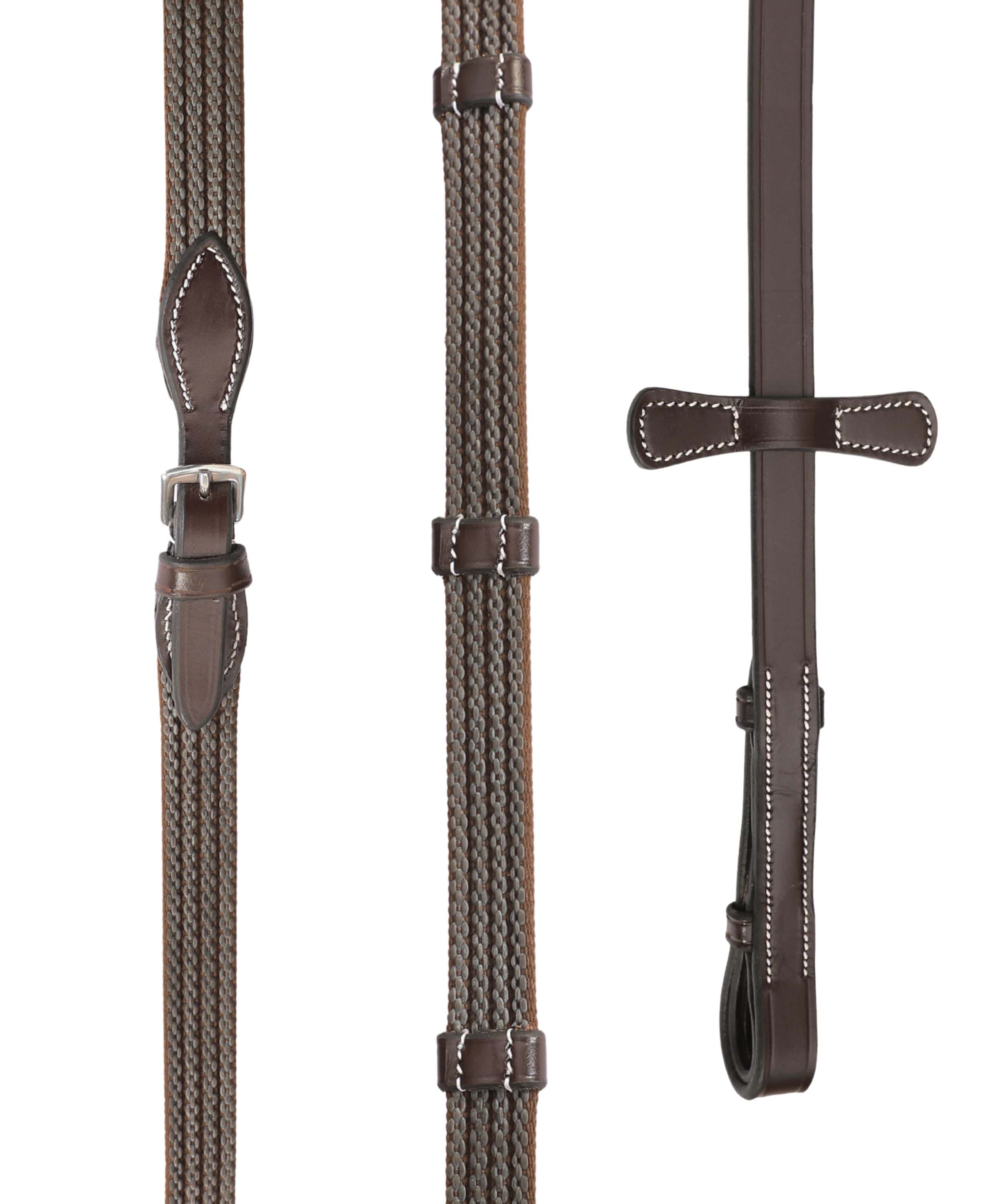 ExionPro Rubber Web Reins - HT Animal Supply