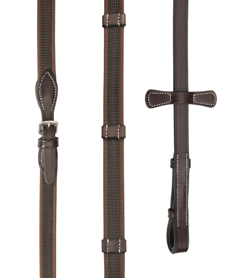 ExionPro Rubberized Web Reins - HT Animal Supply