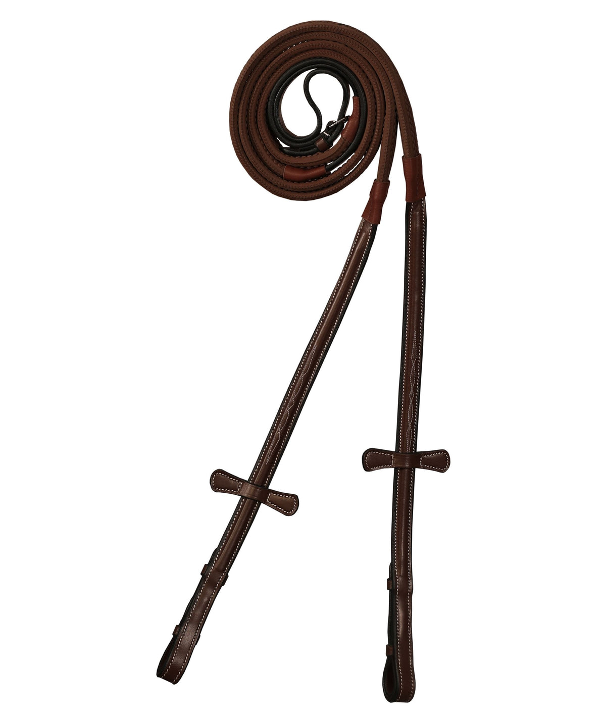 ExionPro Rubber Reins with Fancy Stitching - HT Animal Supply