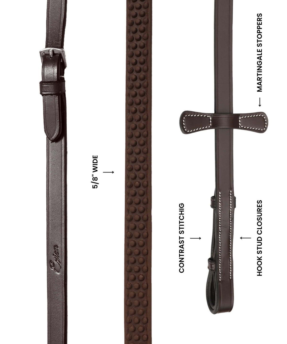 ExionPro Dotted Rubber Reins - HT Animal Supply