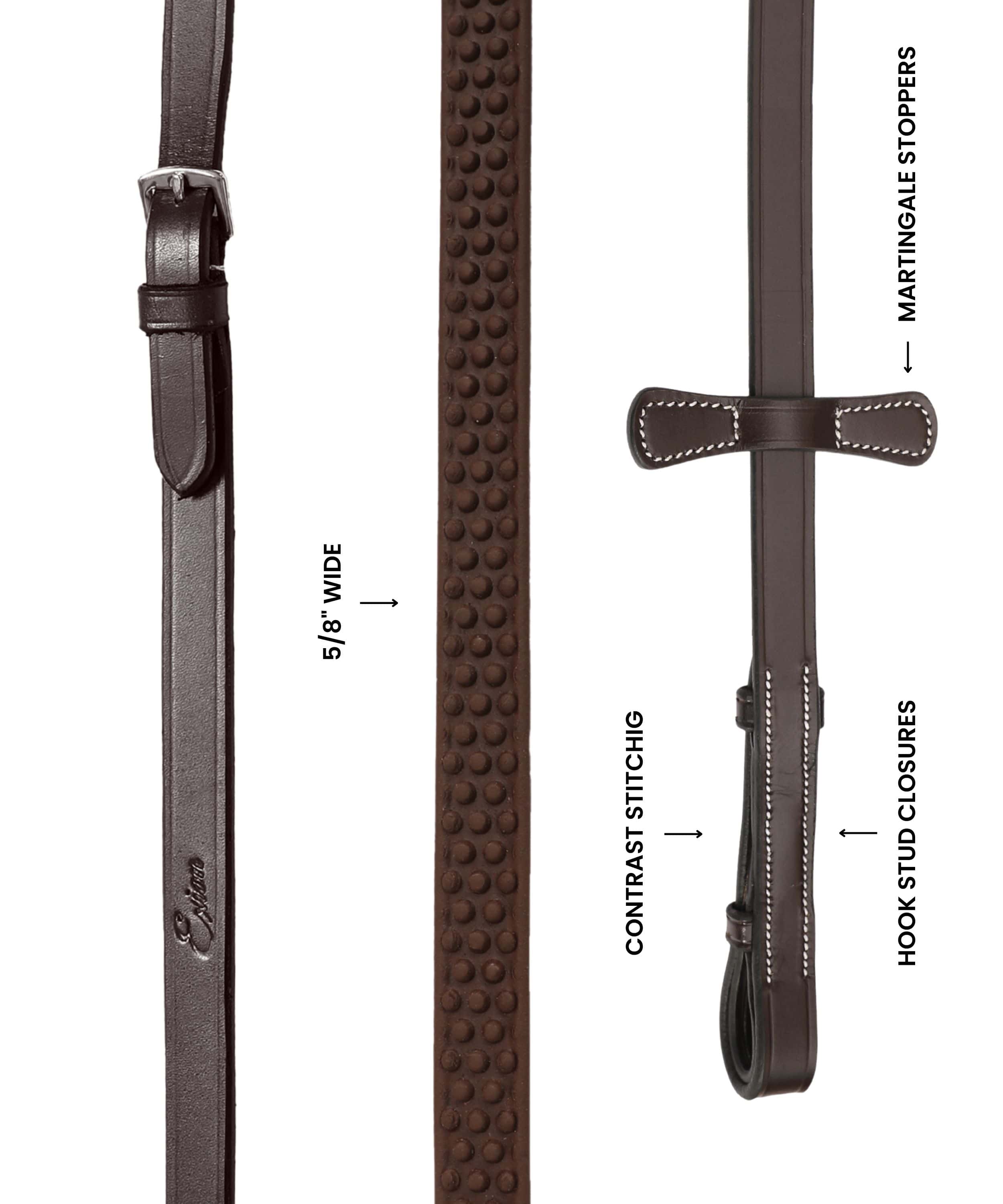 ExionPro Dotted Rubber Reins - HT Animal Supply