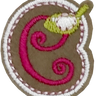 Curly Pink E - Patch