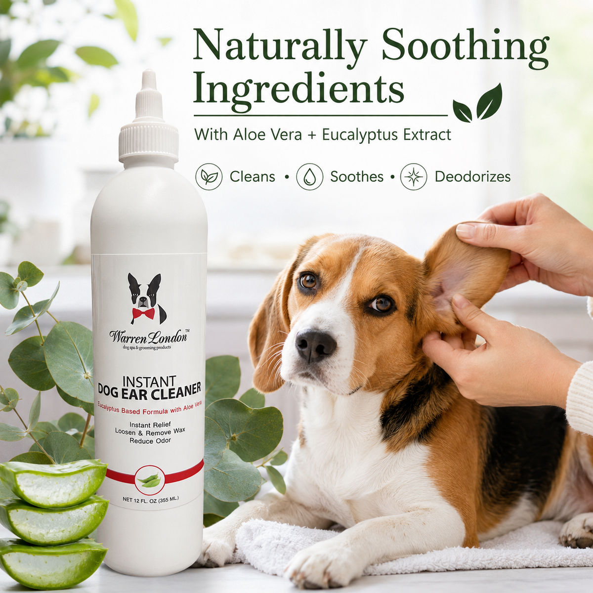 Instant Ear Cleaner For Dogs 4 oz or 12 oz - Removes Wax and Odor | HT Animal Supply