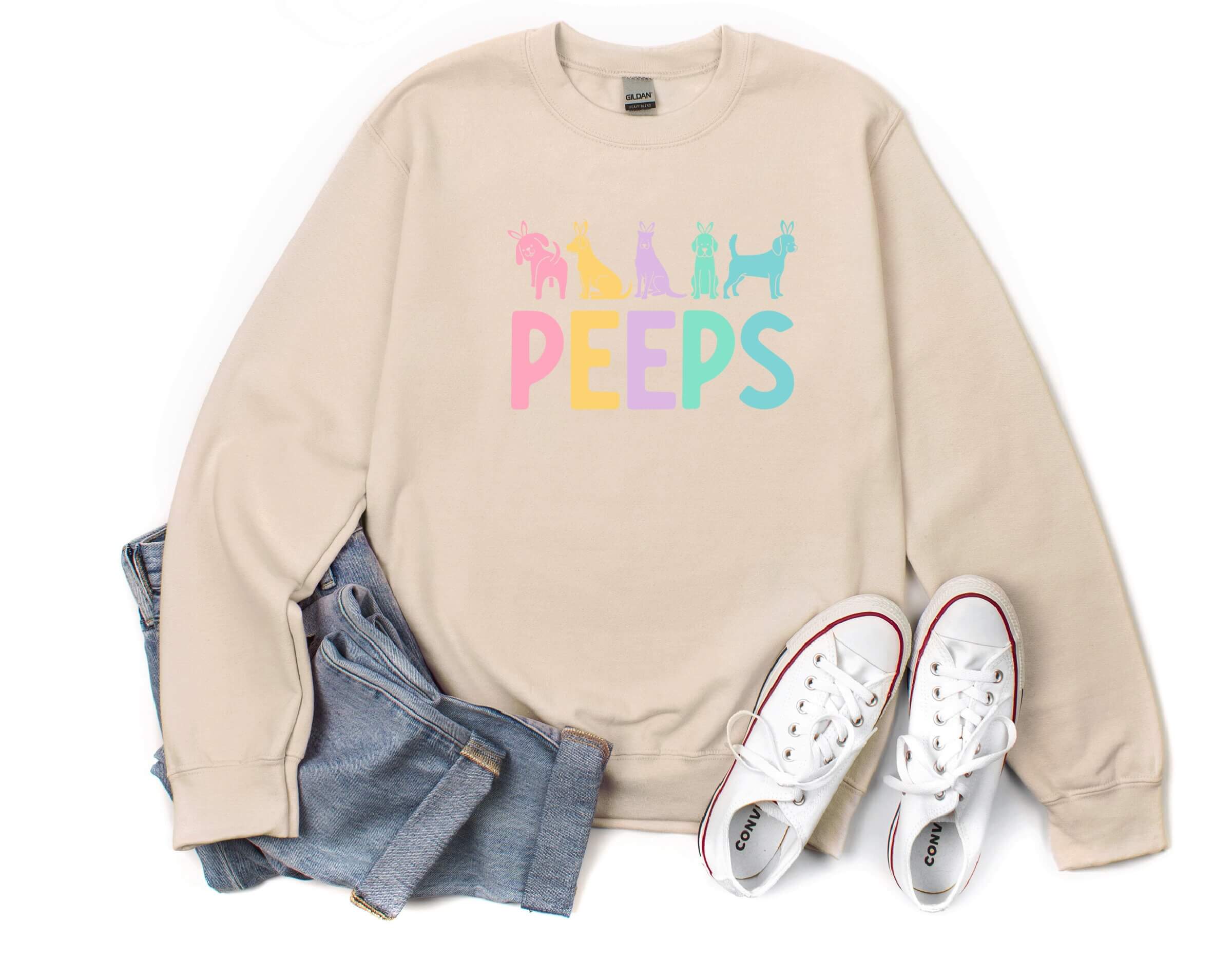 Easter Peeps Unisex Sweatshirt | Fun Easter Shirt | Human Dog Gear