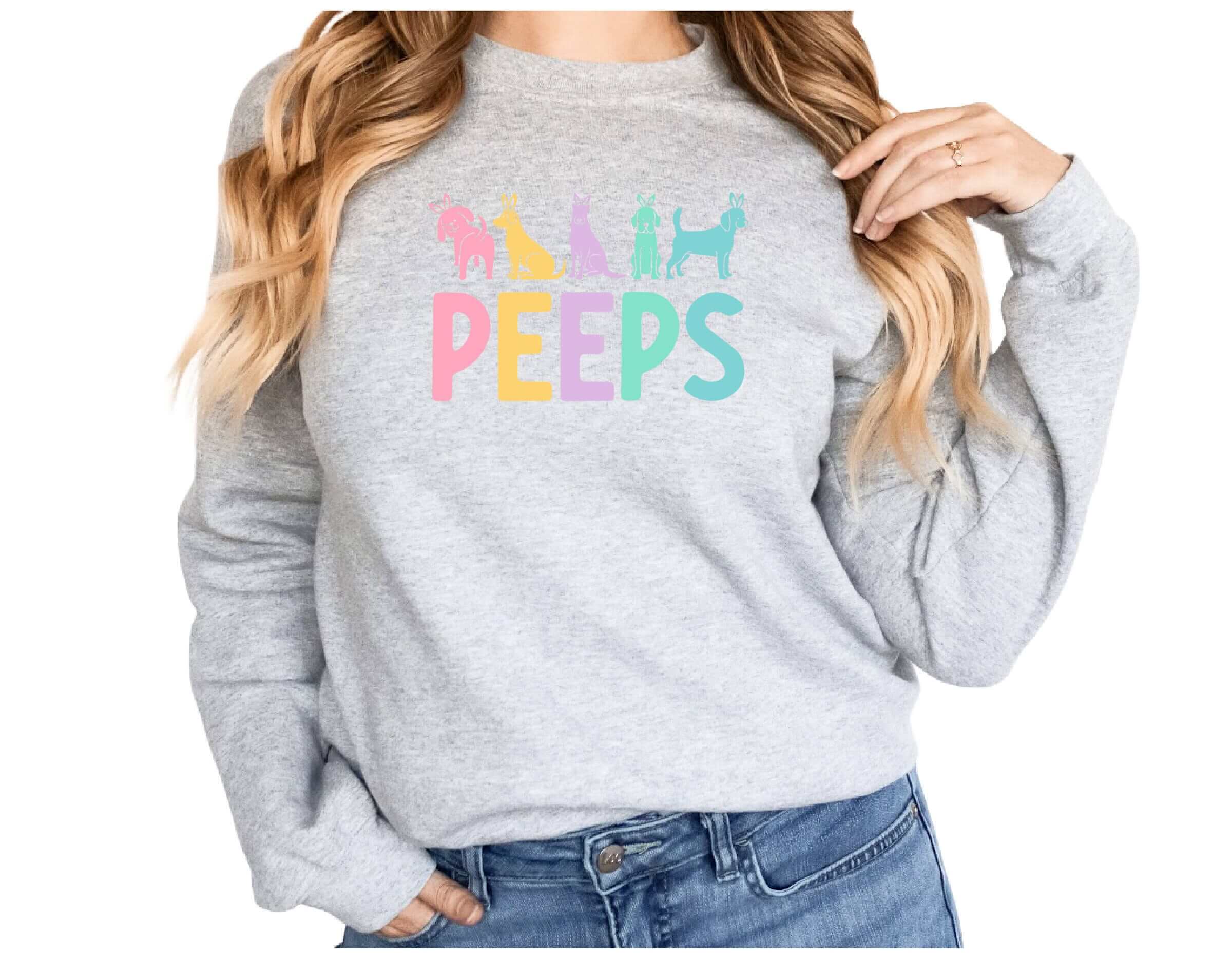 Easter Peeps Unisex Sweatshirt | Fun Easter Shirt | Human Dog Gear