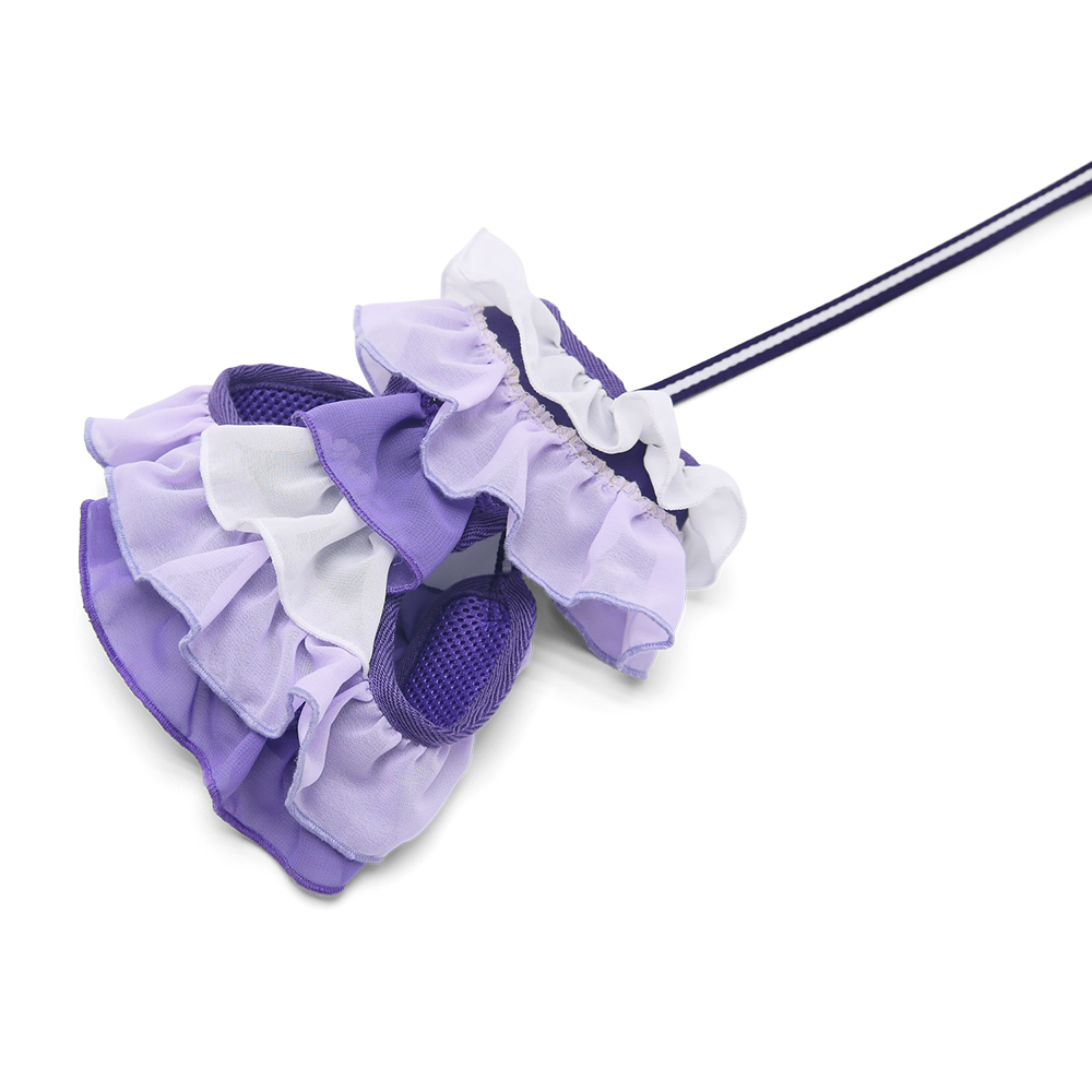 DOGO EasyGO Multi Ruffle Purple Dog Harness and Leash Set