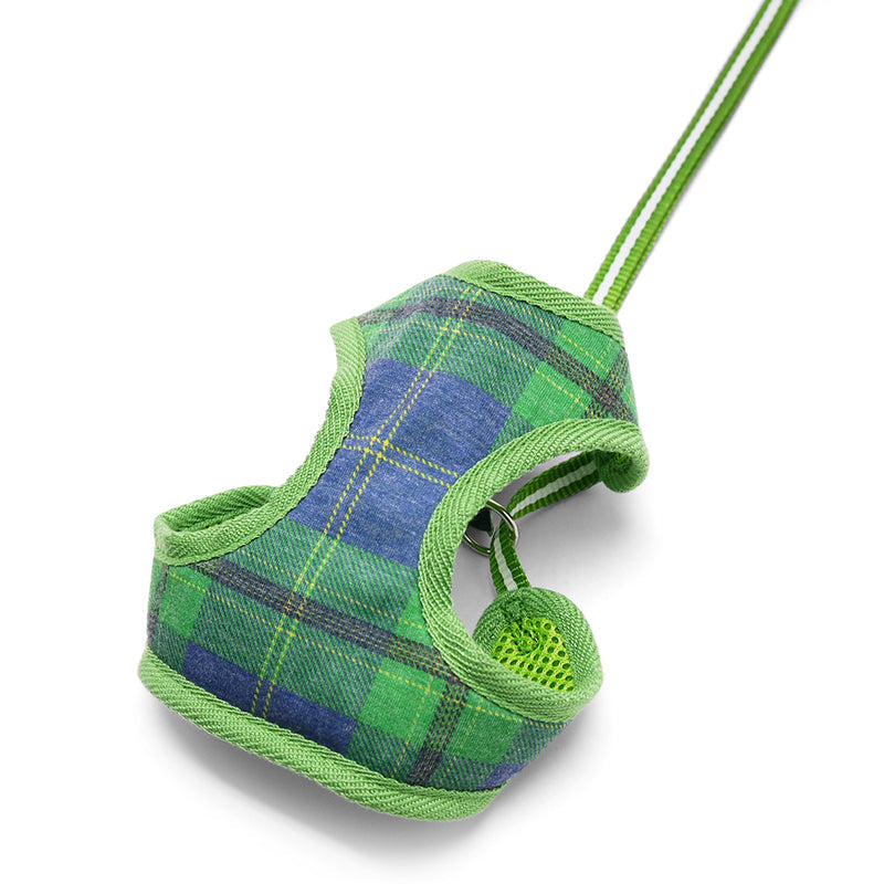 DOGO EasyGO Plaid Dog Harness and Leash Set