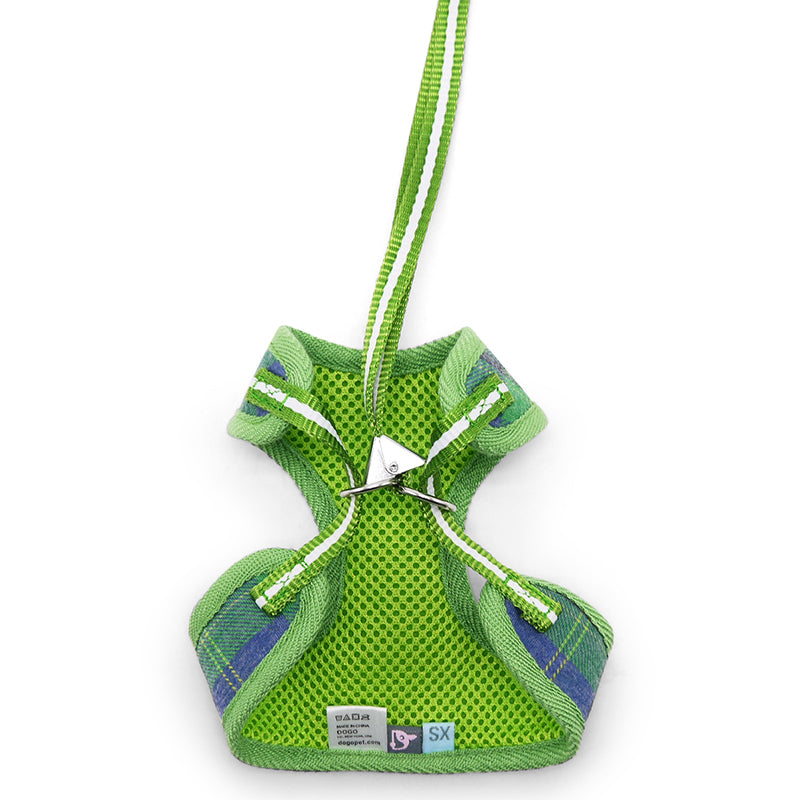DOGO EasyGO Plaid Dog Harness and Leash Set